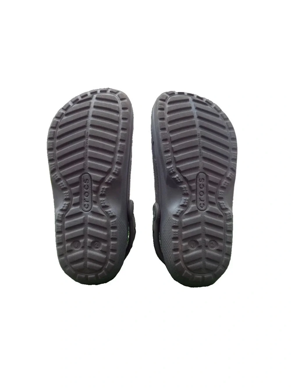 CROCS Kids Size J2 Fleece Lined Clogs - Solid Gray Casual Sandal Shoe